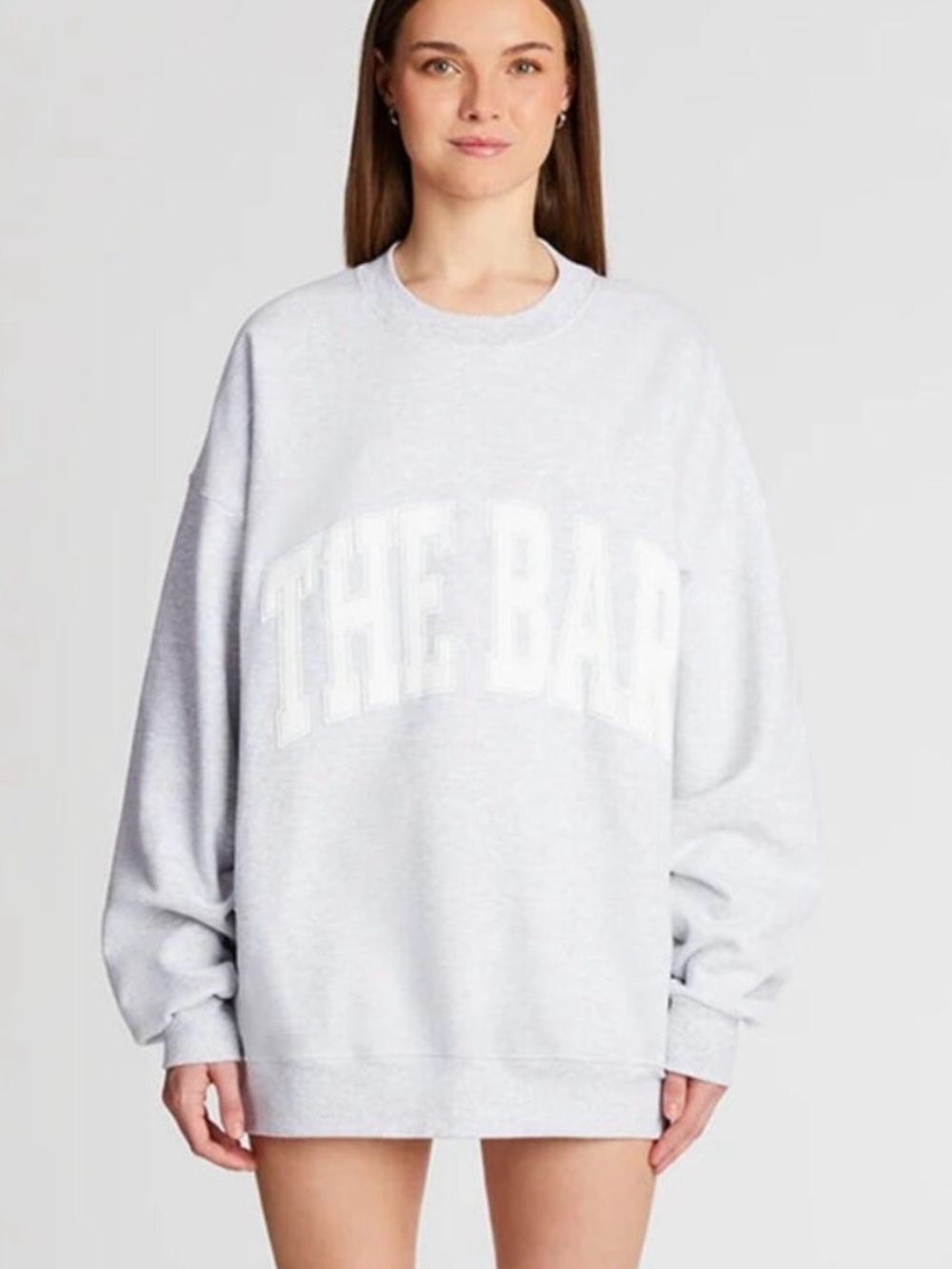 The Bar Varsity Crew Neck Pullover Logo Print